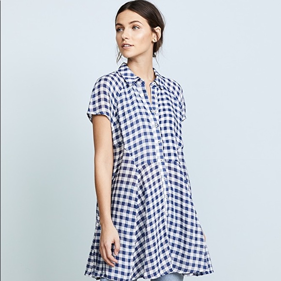 Free People Tops - Free People Spring Love Gingham Tunic XS